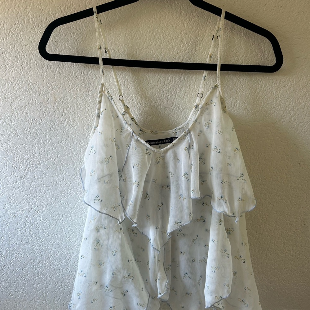 Abercrombie & Fitch White Floral Camisole